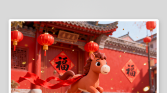 年会背2026年马年新年横版MP4视频-众图网