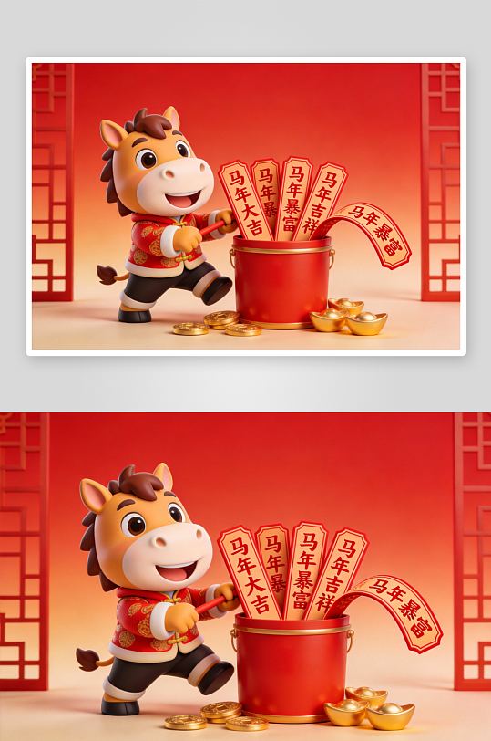 年会背2026年马年新年横版MP4视频-众图网