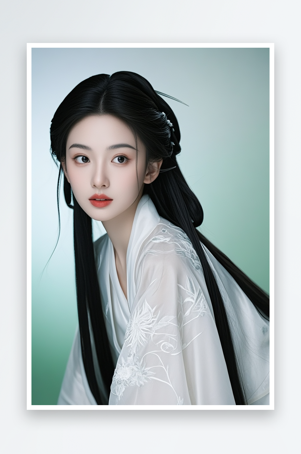 古风美业人物春季医美美女人物摄影图素材