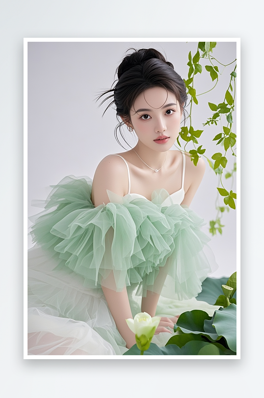 唯美精致春季医美美女人物摄影图-众图网