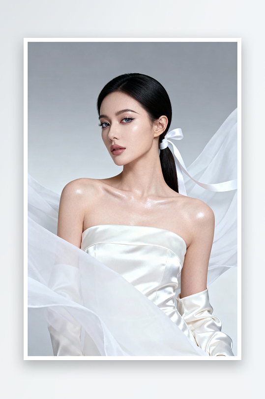 唯美青春美业模特春季医美美女人物摄影图-众图网