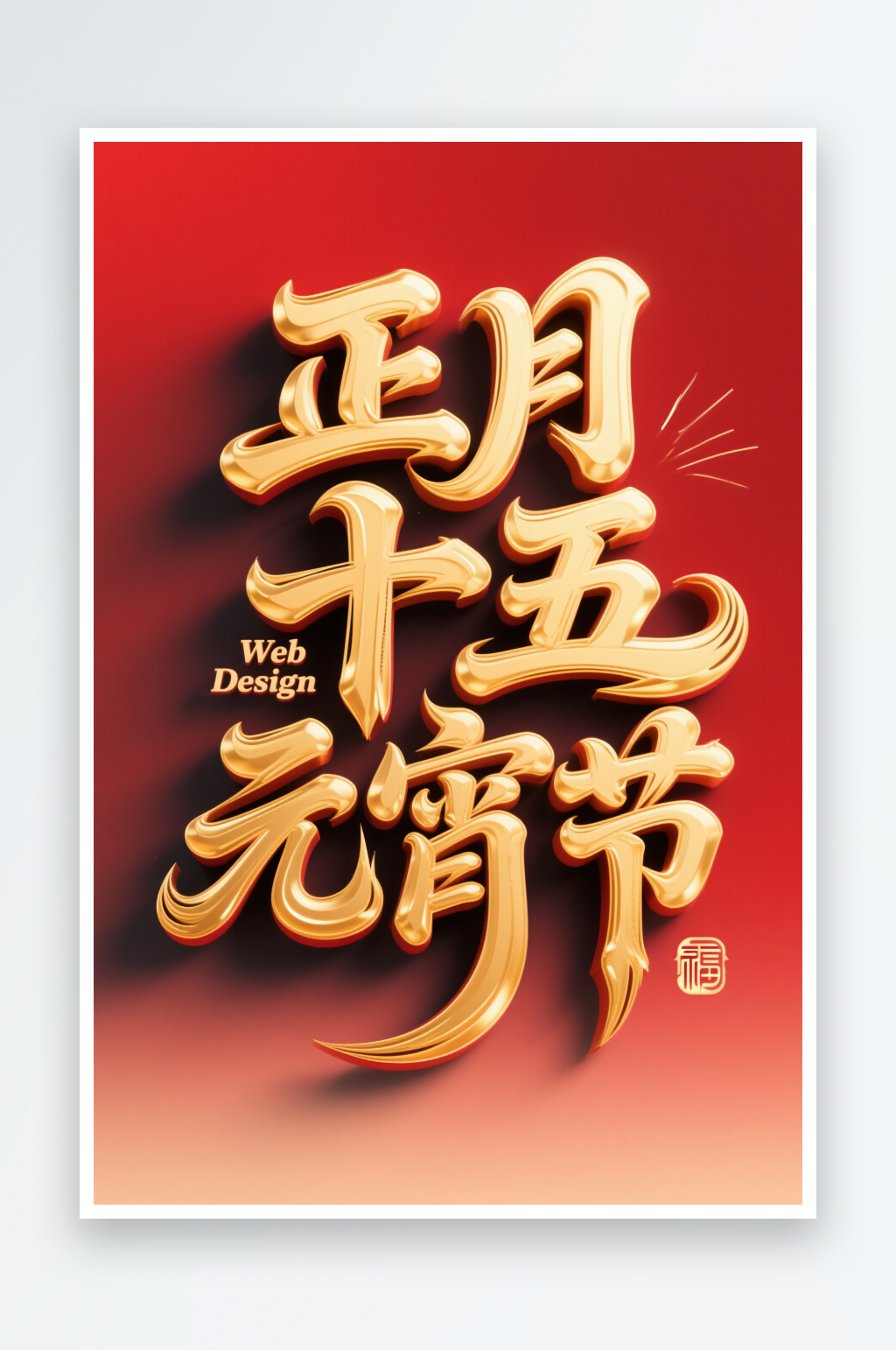 正月十五元宵节元宵节艺术字字体设计素材
