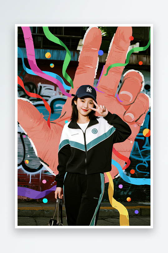 创意拼贴风妇女节女生摄影图-众图网