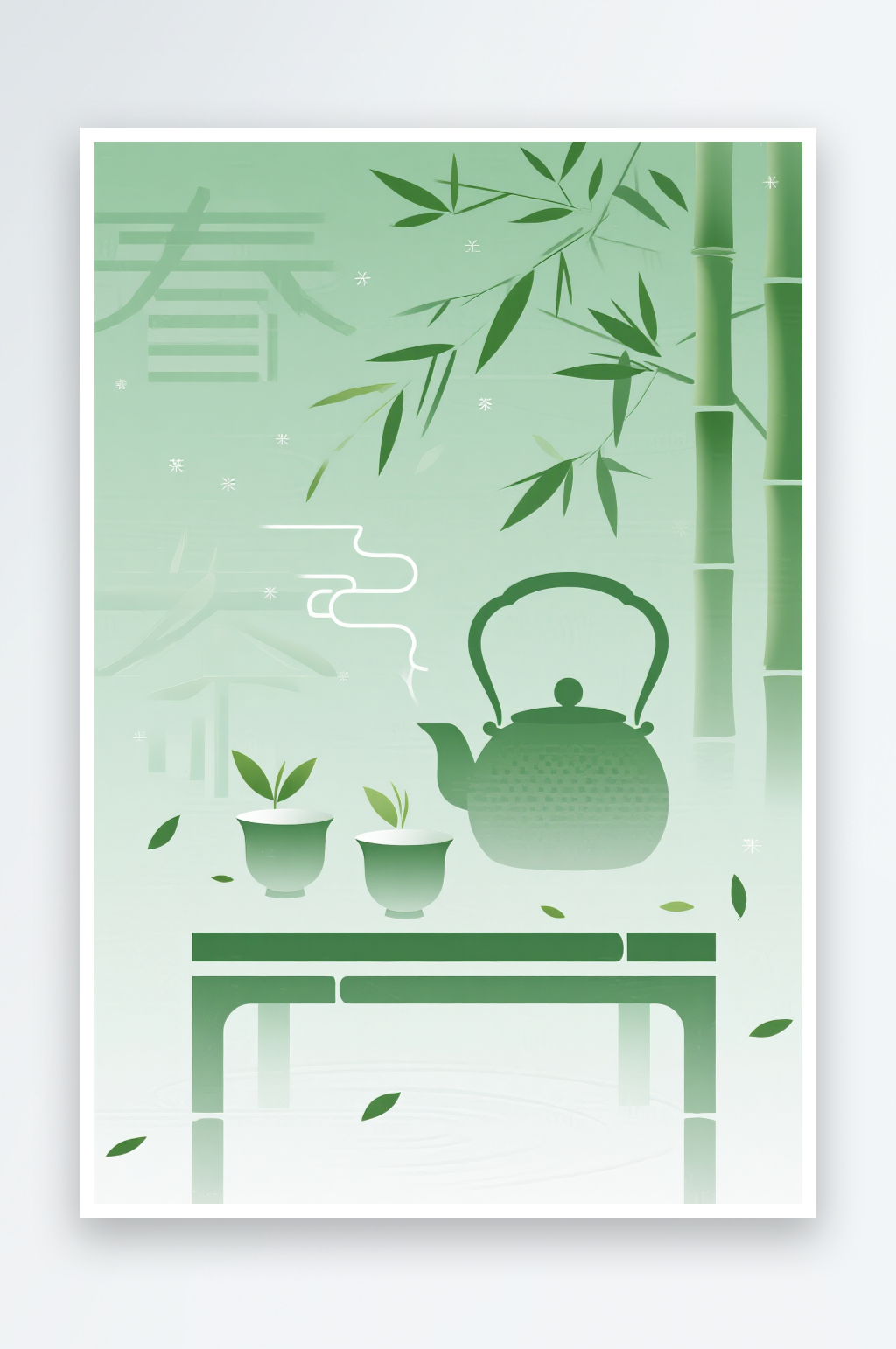 扁平风茶叶步骤春茶采茶叶茶文化人物插画素材