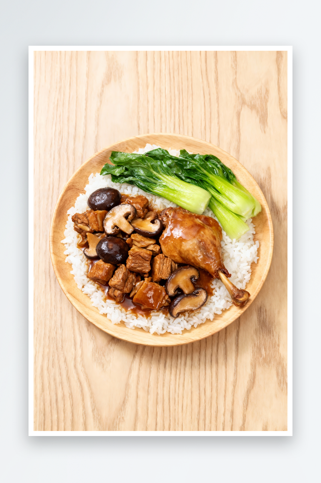 餐馆鸭腿饭餐饮美食菜品摄影图素材