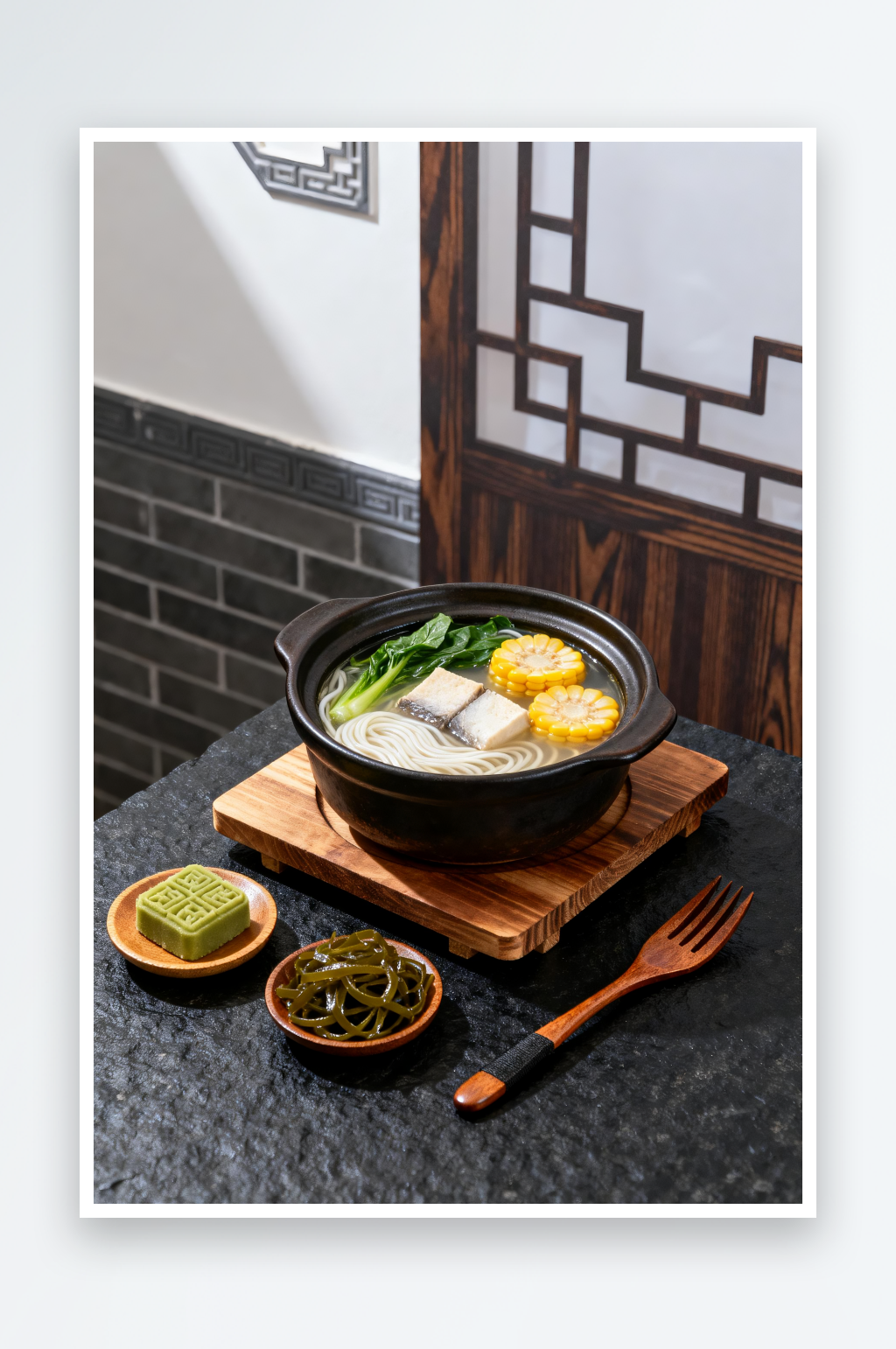 砂锅牛肉米线砂锅米线美食摄影图素材