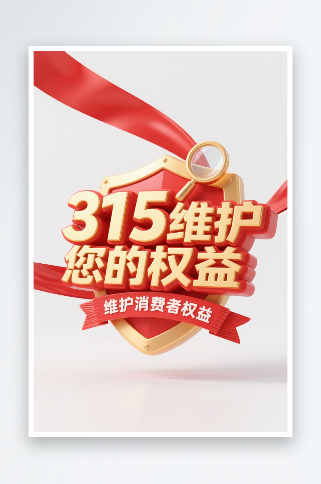 诚信护航315消费者权益日艺术字字体设计素材