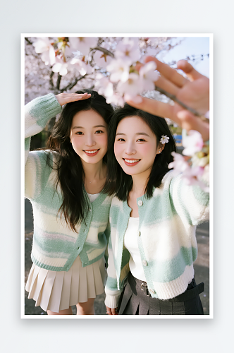 青年人春季潮流服饰人物摄影图