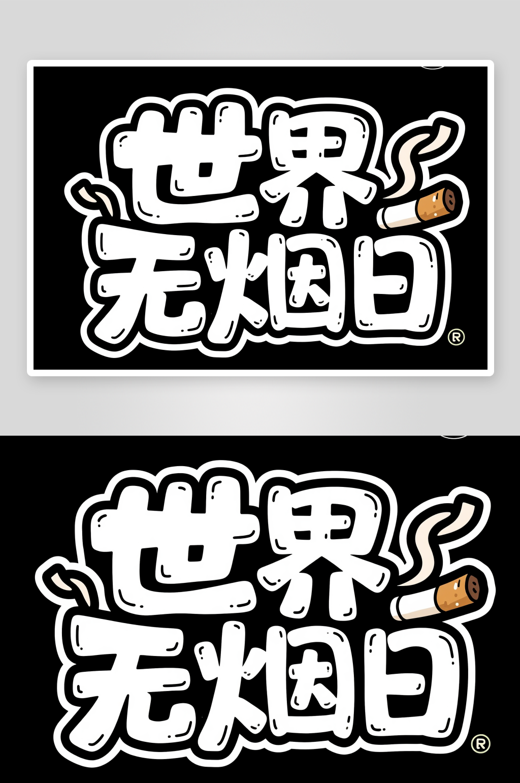 一起对烟草说不世界无烟日字体设计艺术字素材