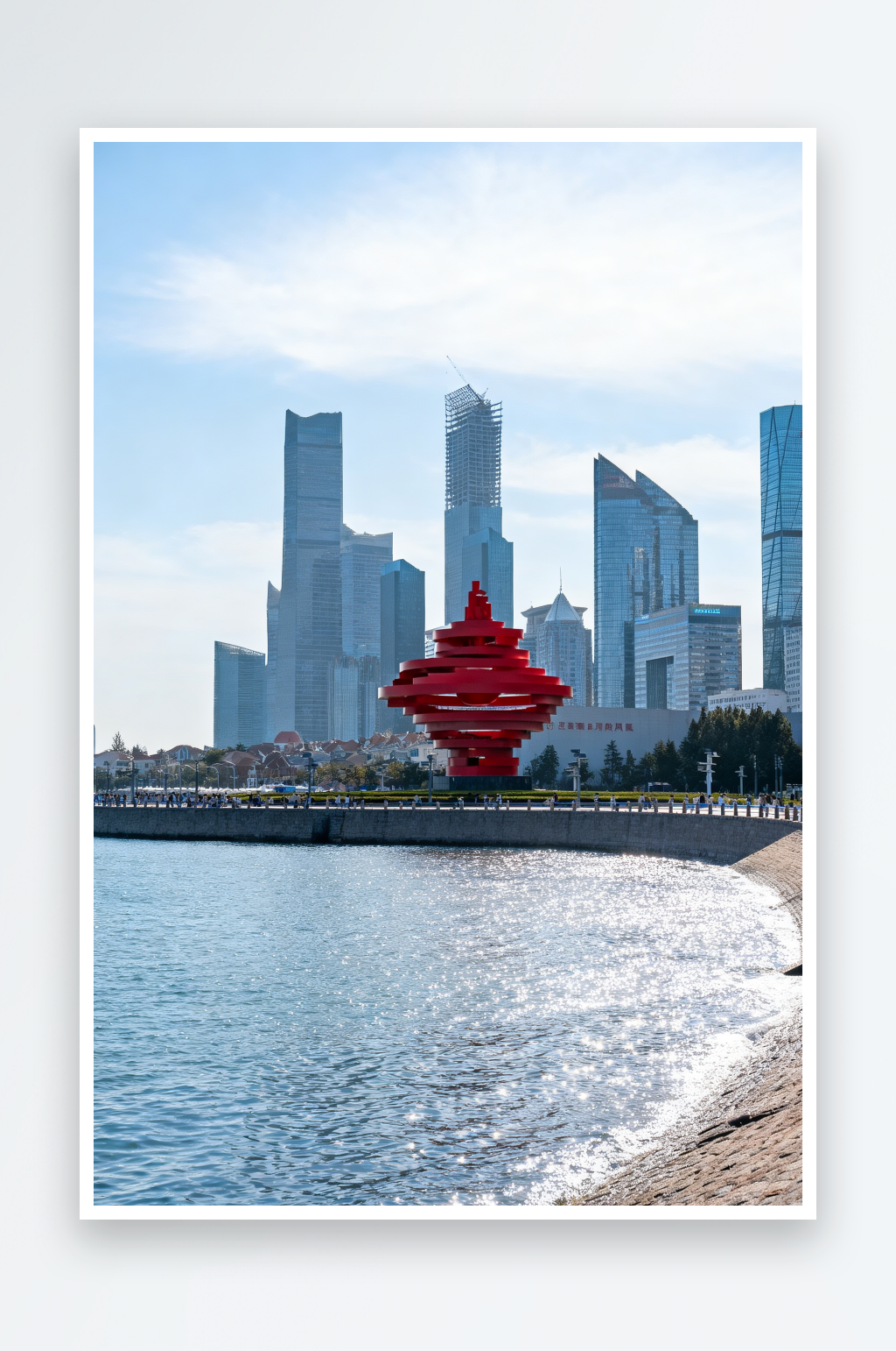 栈桥青岛城市地标建筑摄影图素材
