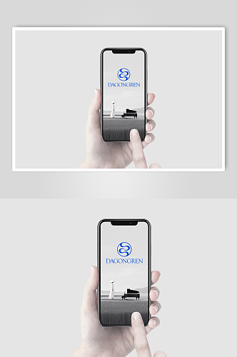 手机logo贴图样机