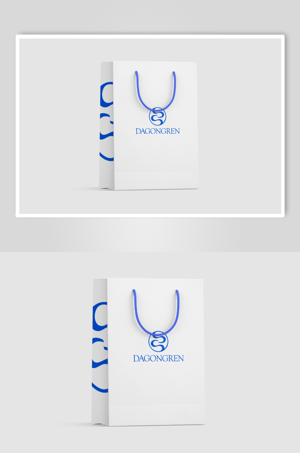 简约手提袋logo贴图样机素材