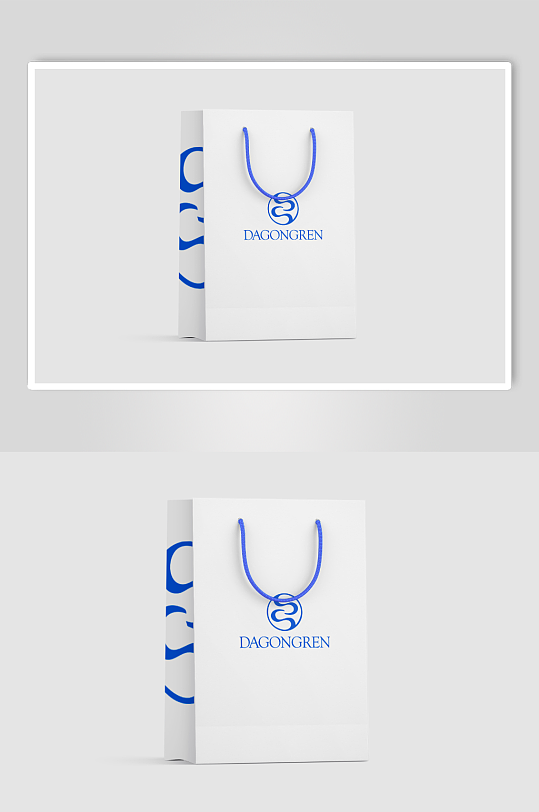 简约手提袋logo贴图样机-众图网
