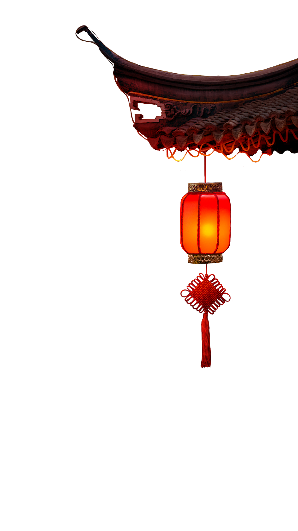 红色喜庆龙年新年元素素材