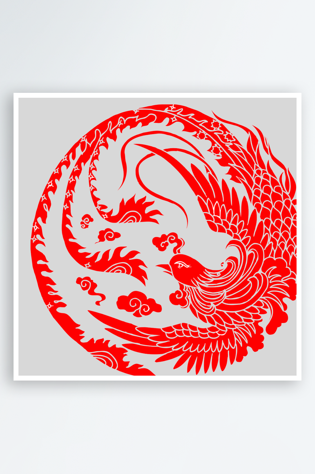 新年喜庆手绘剪纸插画元素素材