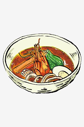 插画家宴美食元素