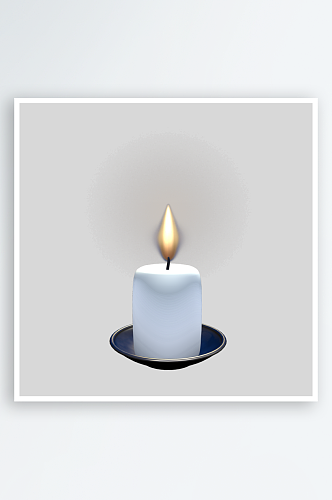 3D蜡烛立体图标手机电脑图标