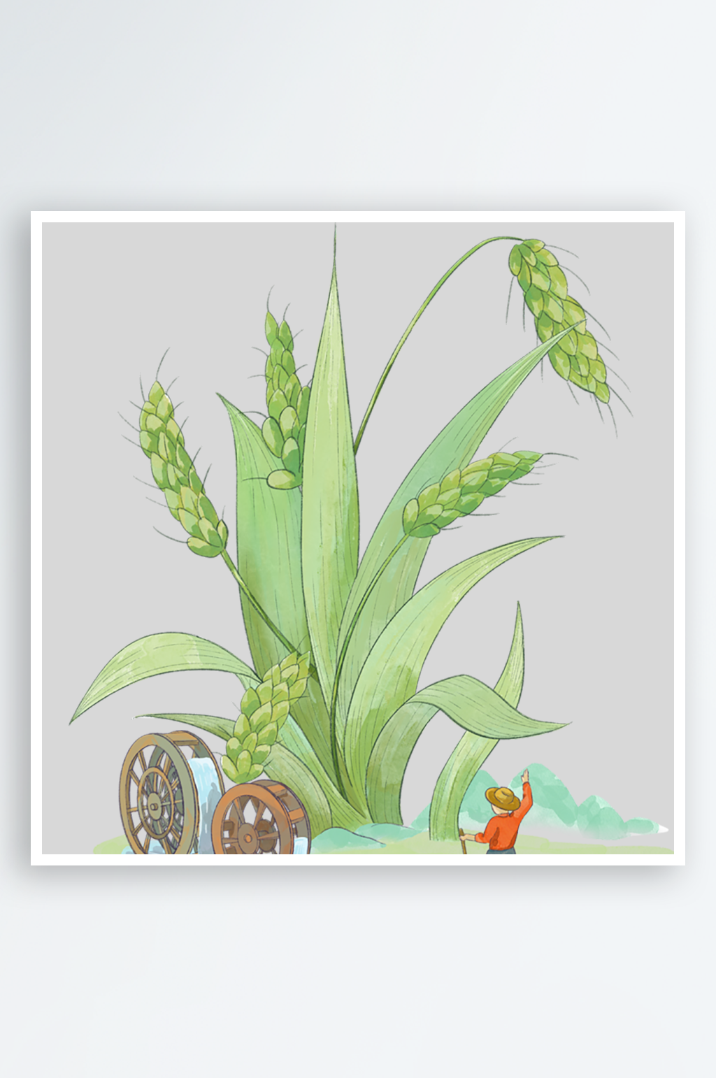 手绘植物插画花卉元素素材