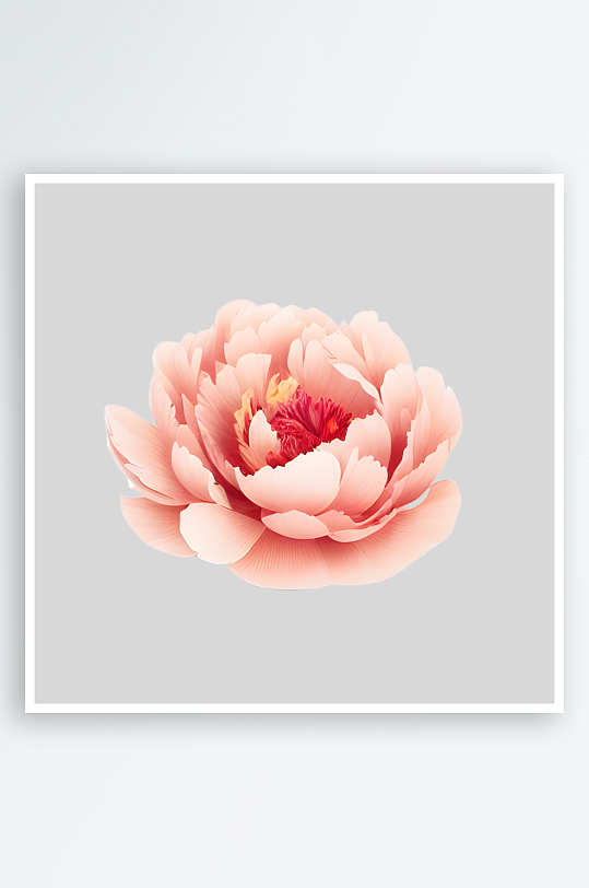 手绘中式国画牡丹水墨画-众图网