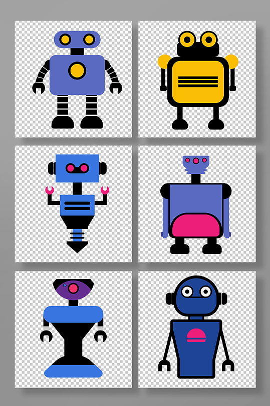 机器人简约科技简单矢量设计元素插画