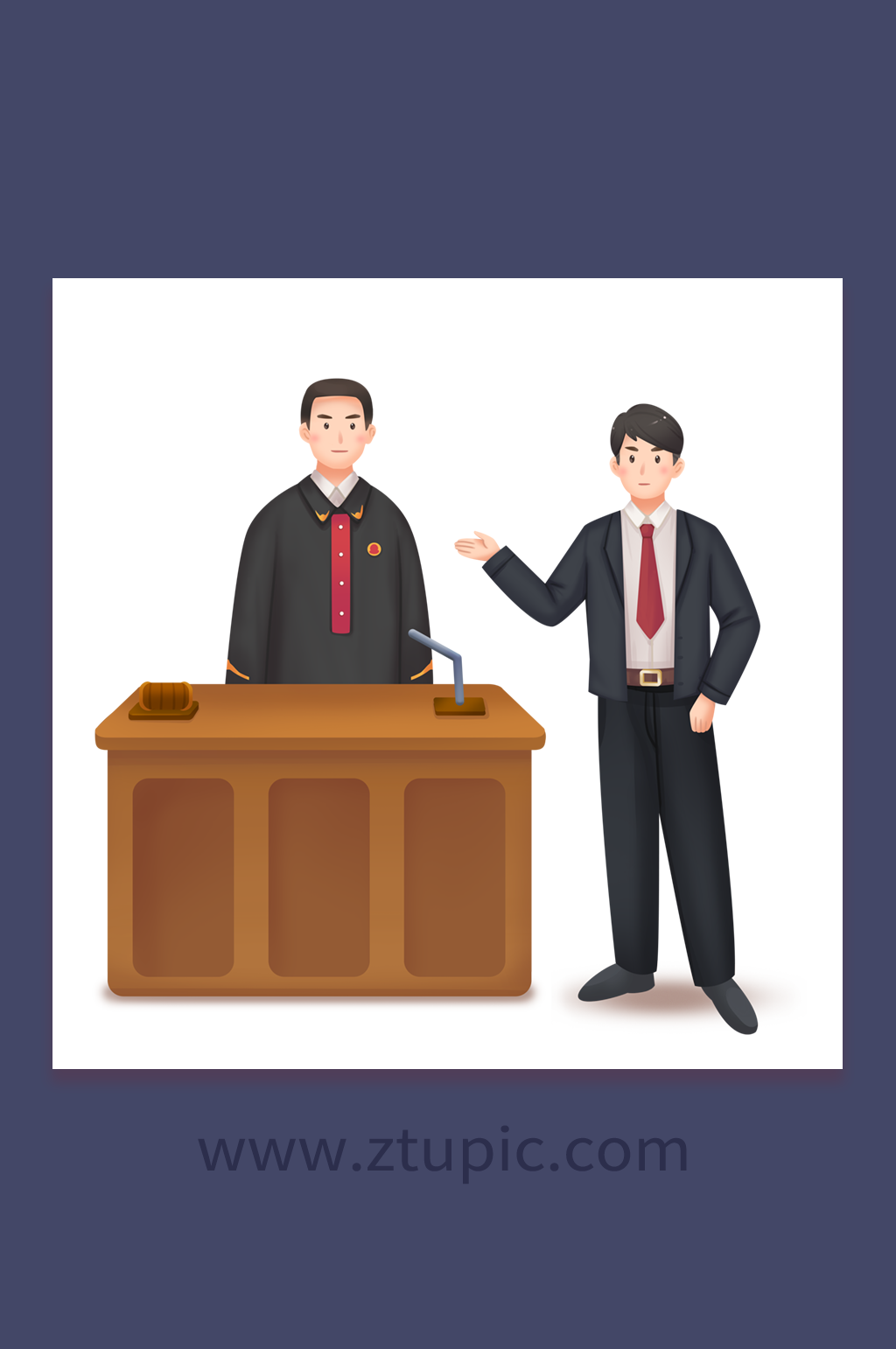 能言善辩全国律师咨询日人物插画素材