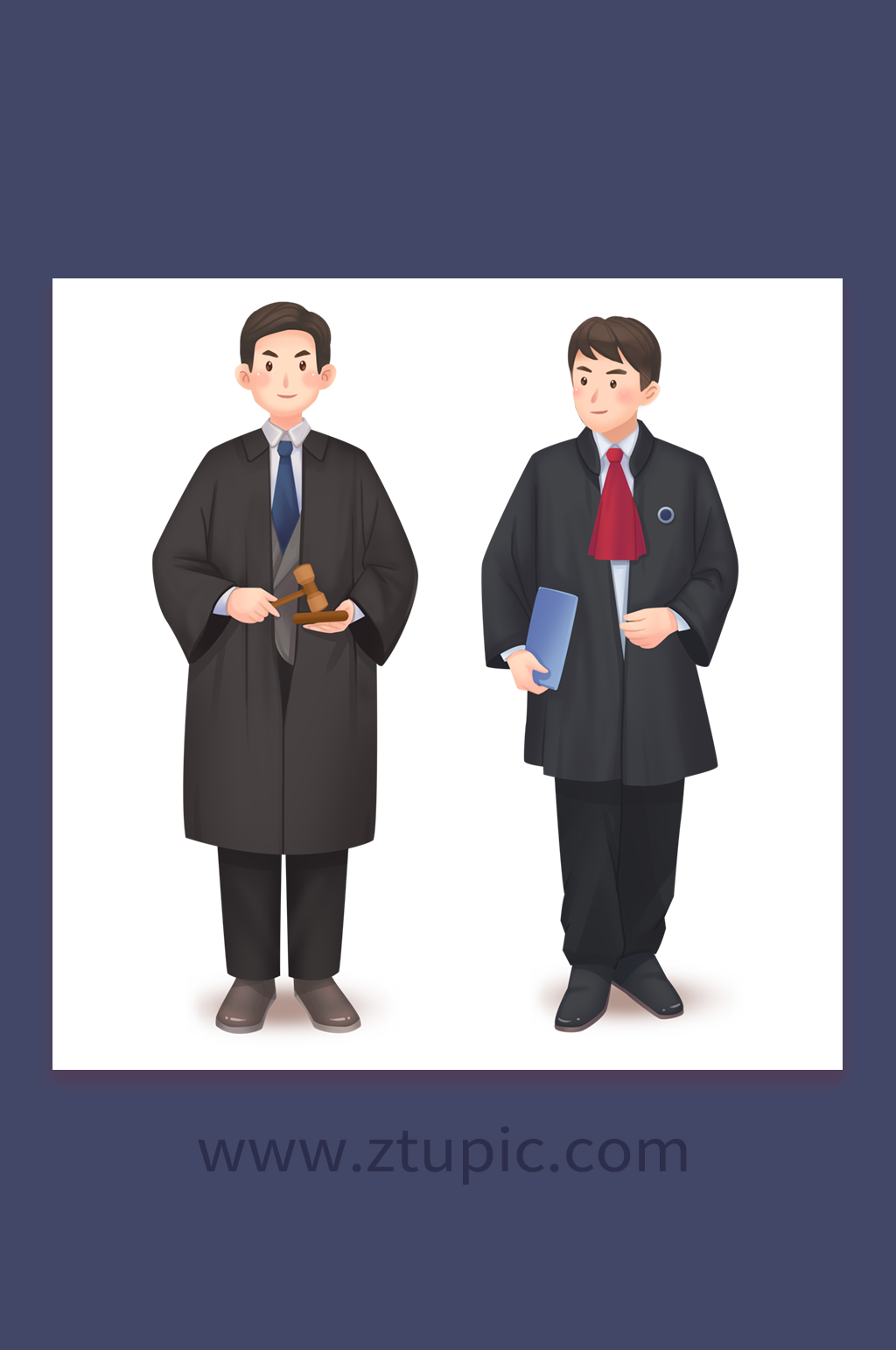 诚实守法全国律师咨询日人物插画素材