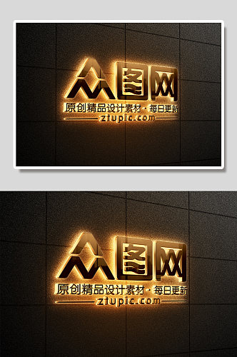 众图网 夜间发光LOGO提案样机