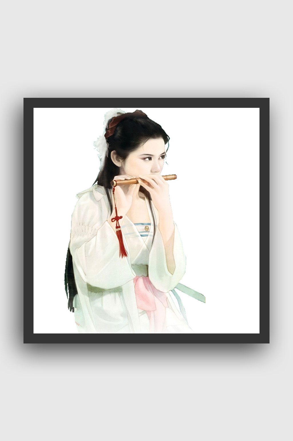 吹箫古装女子免扣图素材
