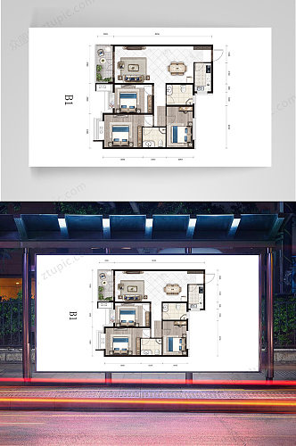 地产家装户型图展板