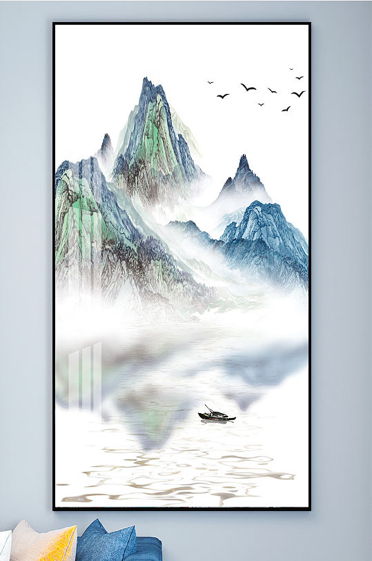 禅意意境山水装饰画