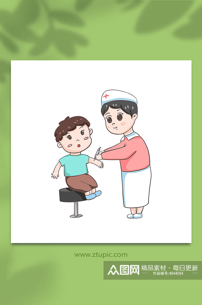 护士卡通人物插画元素素材