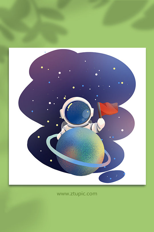 卡通人物航天员插画星际正版作品,可商用畅游星际太空宇航员插画素材