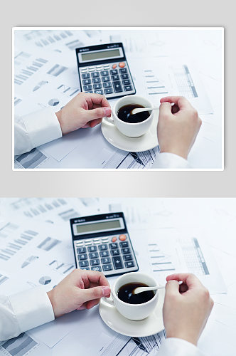 企业人物摄影图高清照片喝咖啡办公动作
