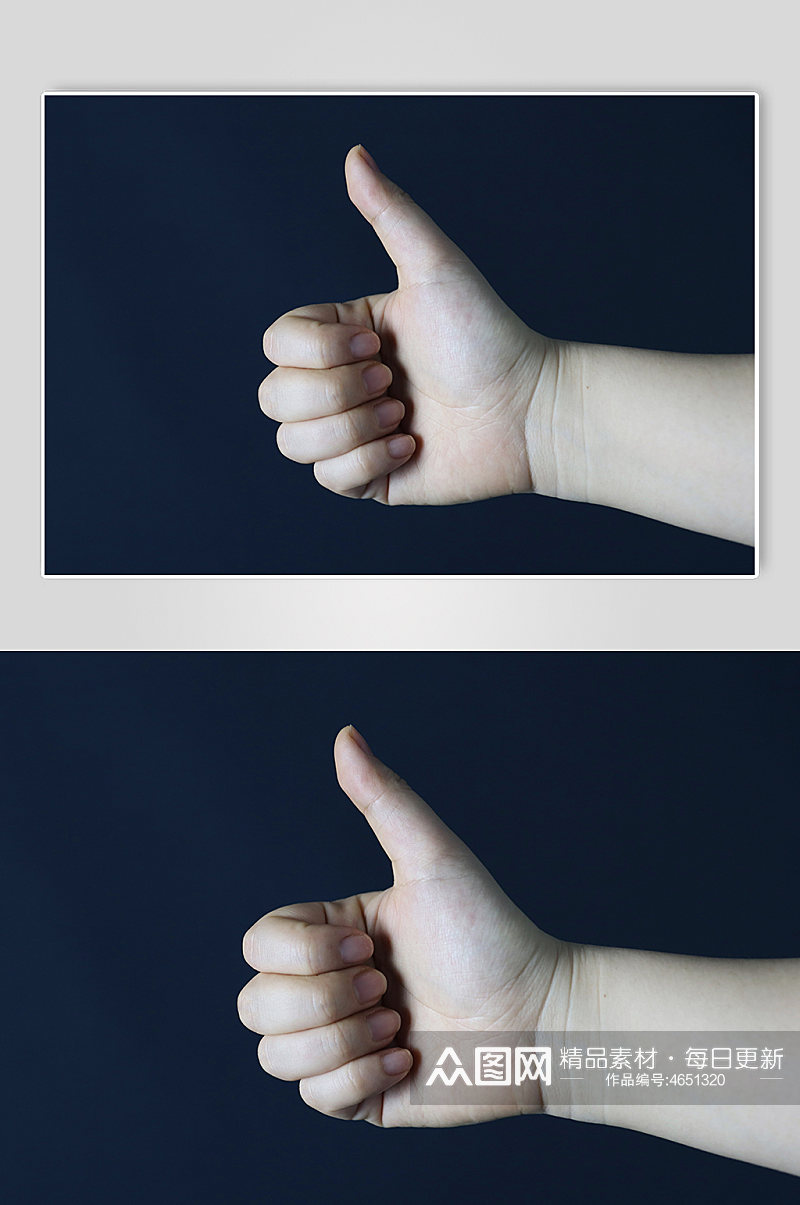 企业摄影图大拇指照片鼓励手势摄影图素材
