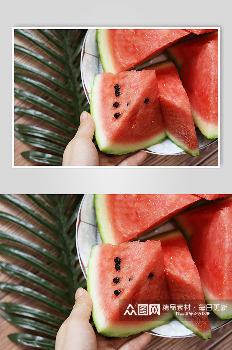 西瓜水果摄影图小清新夏日照片杂志配图壁纸素材