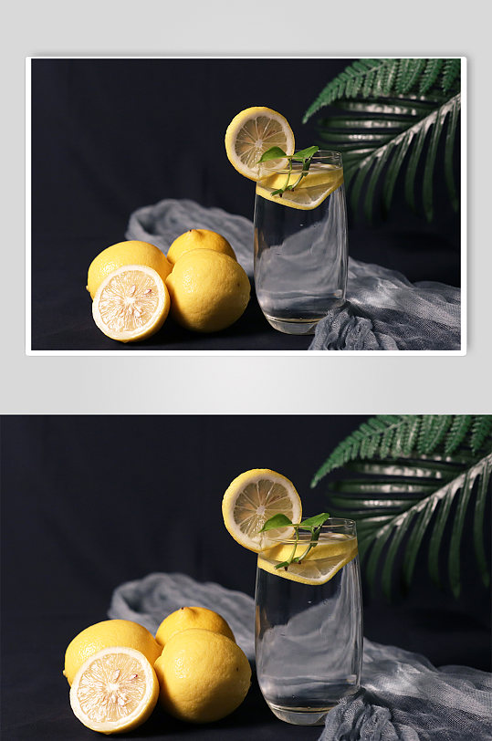 水果摄影图柠檬照片饮料小清新插图夏季照片