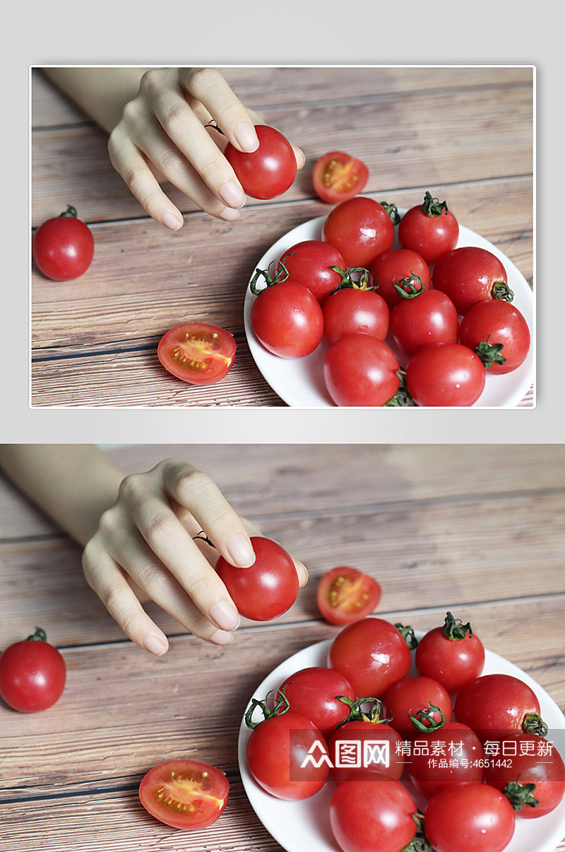 圣女果摄影图照片水果摆盘照片西红柿素材
