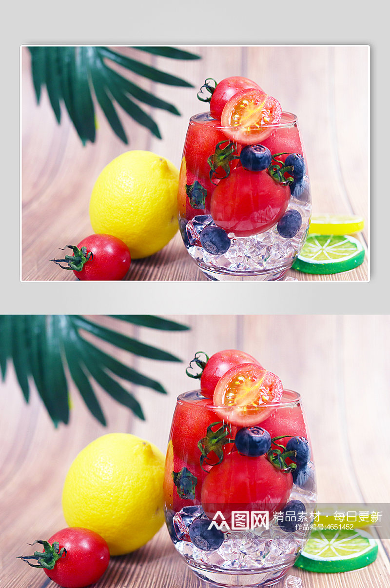 夏日饮品照片水果摄影图蓝莓照片素材