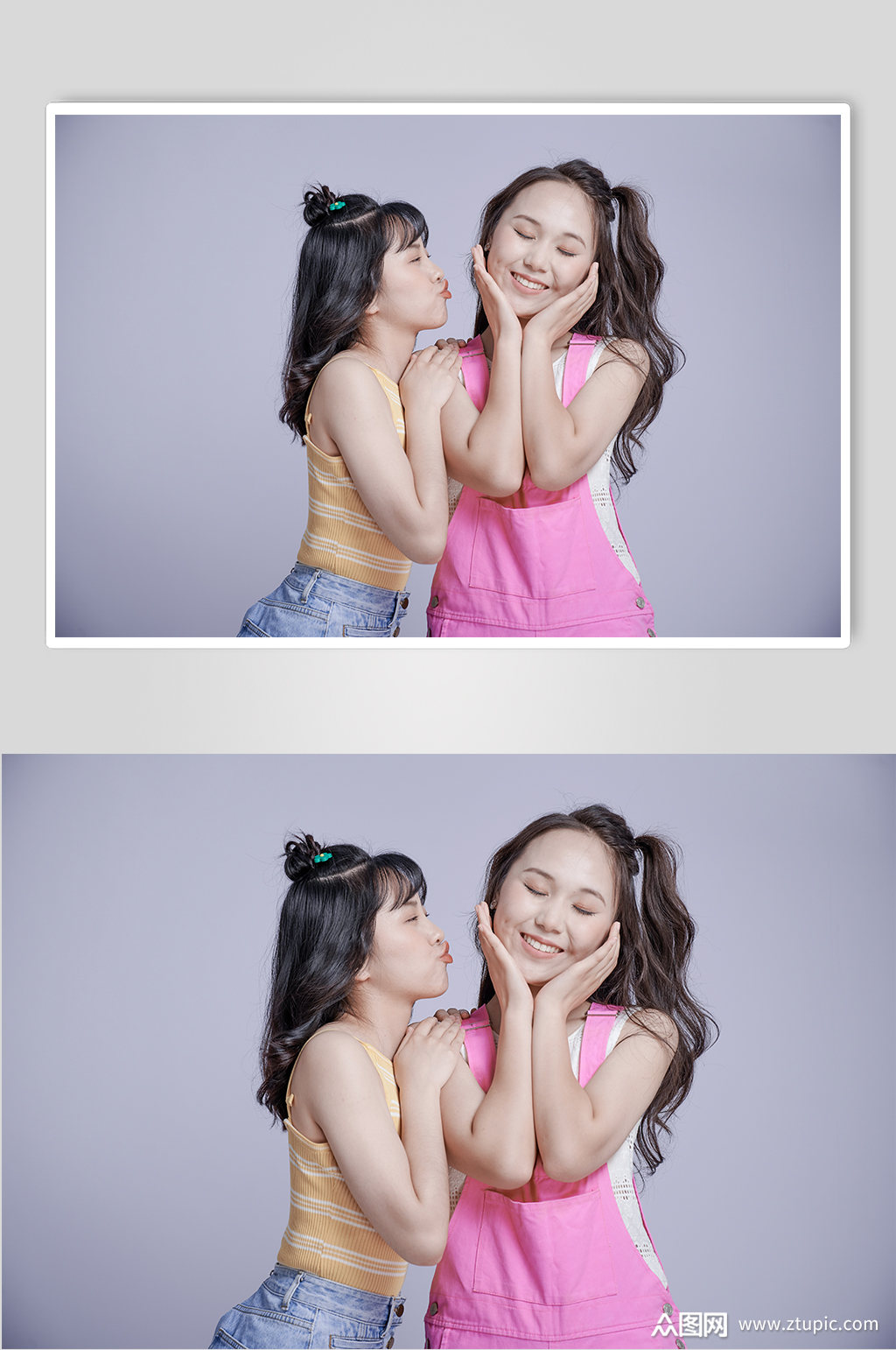 闺蜜女生双人照片可爱青春活力闺蜜摄影图模板下载-编号4669320