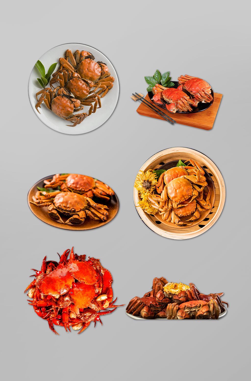 秋季中秋节大闸蟹摄影图素材免扣png元素素材