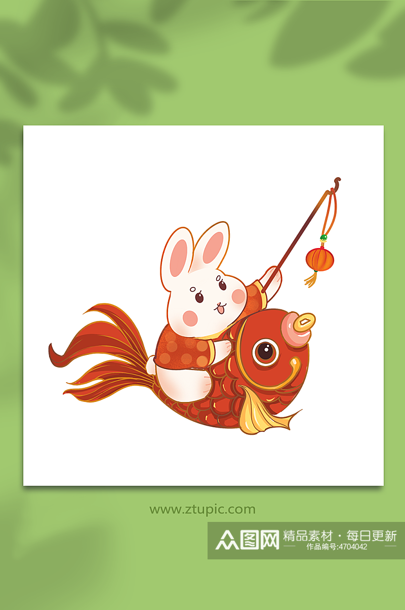 兔年插画元素2023新年春节原创插画素材