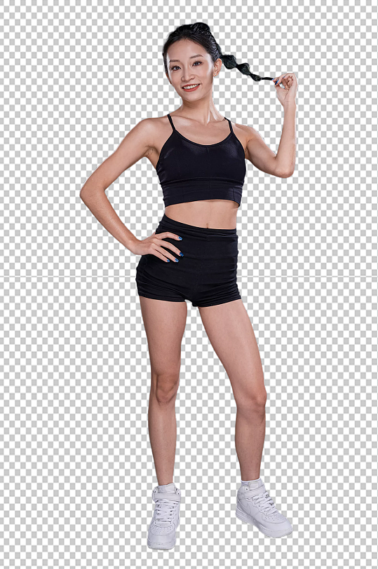 健身教练锻炼肌肉女运动摄影图免扣png-众图网