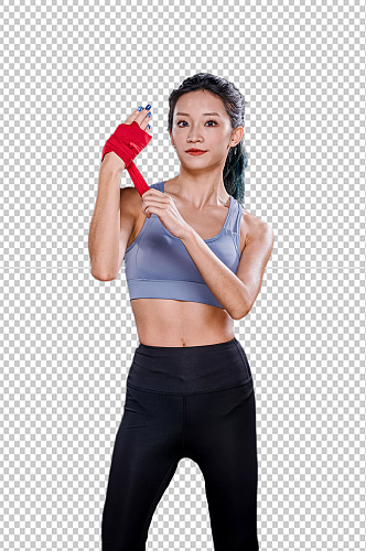 健身教练锻炼肌肉女运动摄影图免扣png