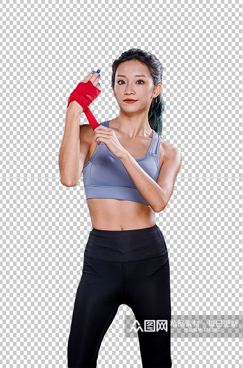 健身教练锻炼肌肉女运动摄影图免扣png素材