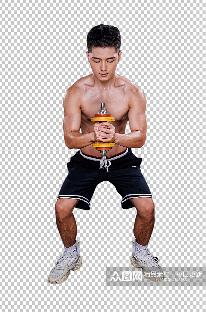 健身教练男性健身动作摄影图免扣png素材