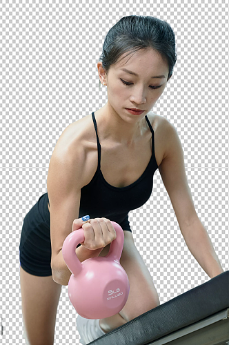 健身教练锻炼肌肉女运动摄影图免扣png