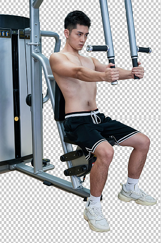 健身教练男性健身器材摄影图免扣png