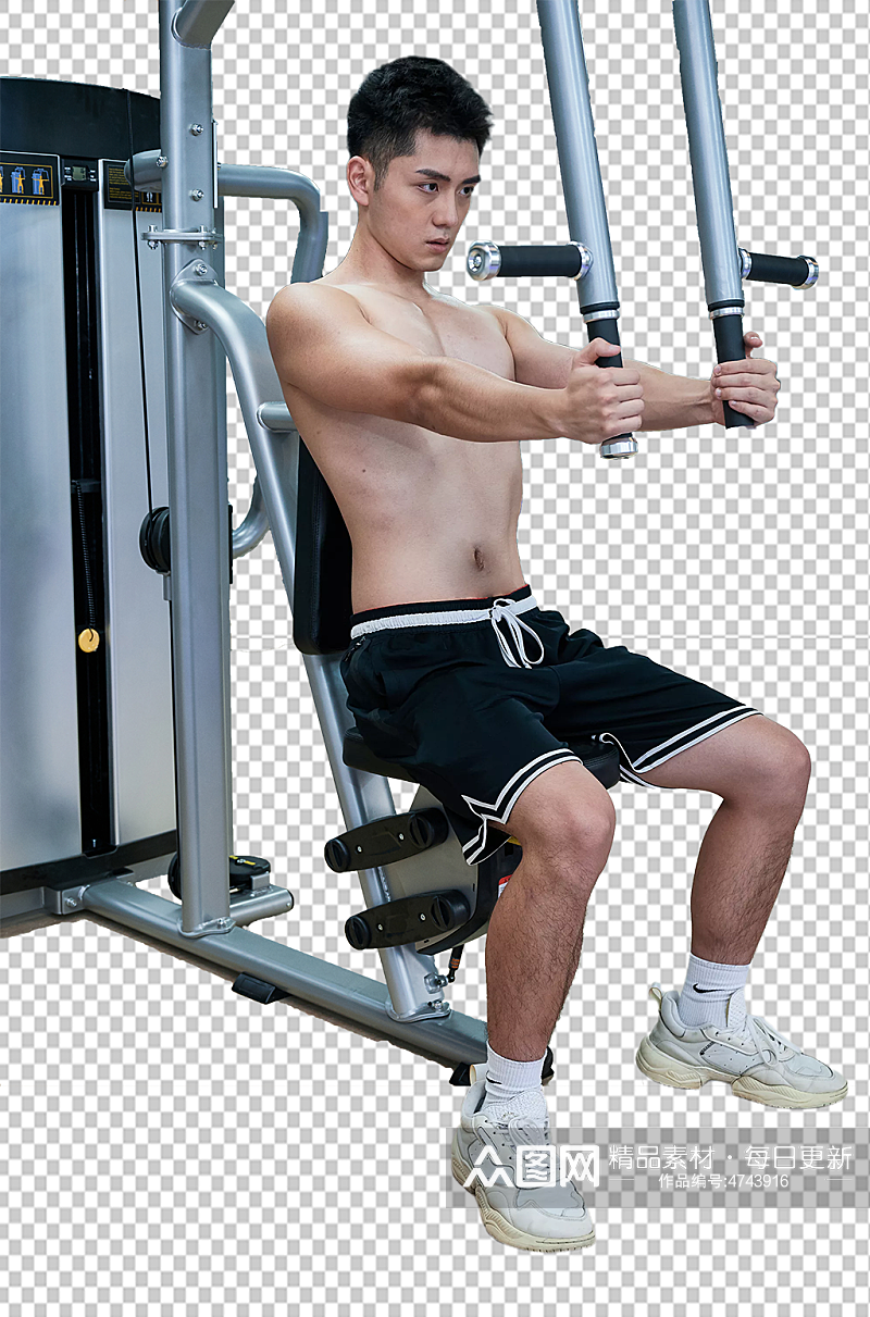 健身教练男性健身器材摄影图免扣png素材