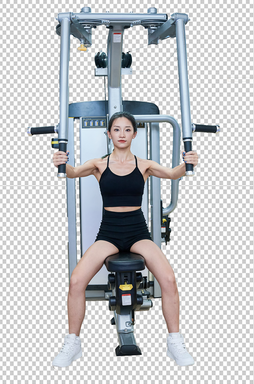 健身教练锻炼肌肉女运动摄影图免扣png素材