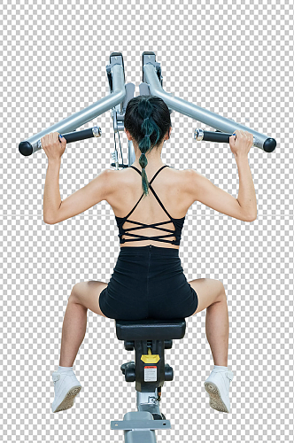 健身教练肌肉女运动摄影图免扣png